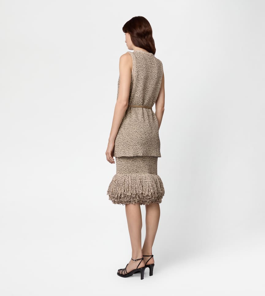 Top in Mouliné Knit - On body, rear view