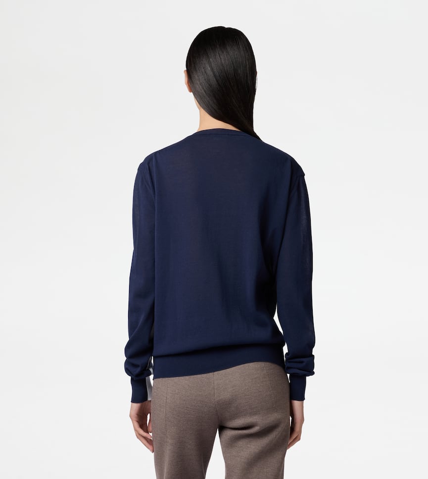 Round-neck Jumper in Cotton - On body