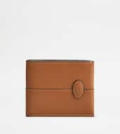 Card Holder in Leather-BROWN