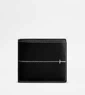 Wallet in Leather-BLACK