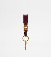 Kate Key Holder in Leather-BURGUNDY