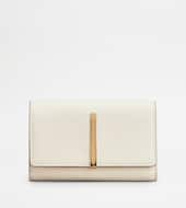 Wallet in Leather-WHITE