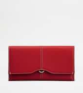 Wallet in Leather-RED