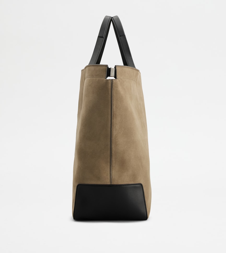 Tod's Di Bag Folio in Leather Maxi - Side view