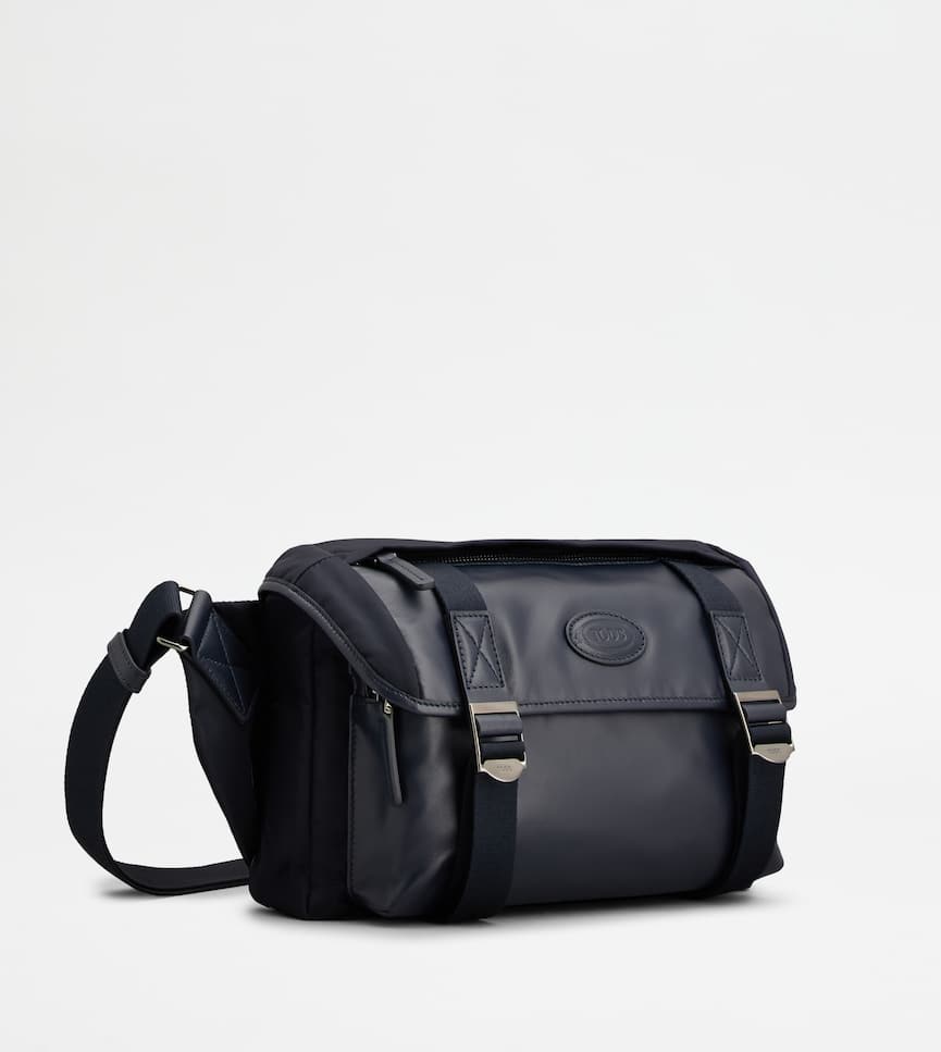 Crossbody Bag n Fabric and Leather Small - Three-quarter view