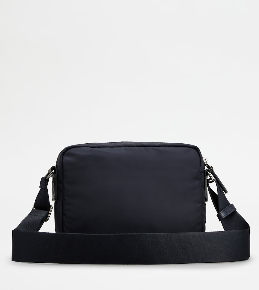 Messenger Bag in Fabric and Leather Mini - Rear view