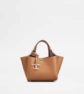 Bag in Leather Micro-BROWN, BURGUNDY