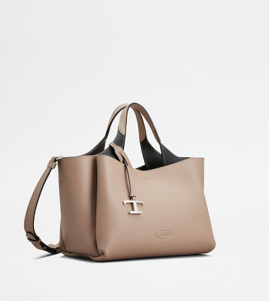 Bag in Leather Mini - Three-quarter view