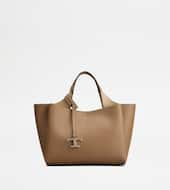 Bag in Leather Mini-BROWN, NATURAL