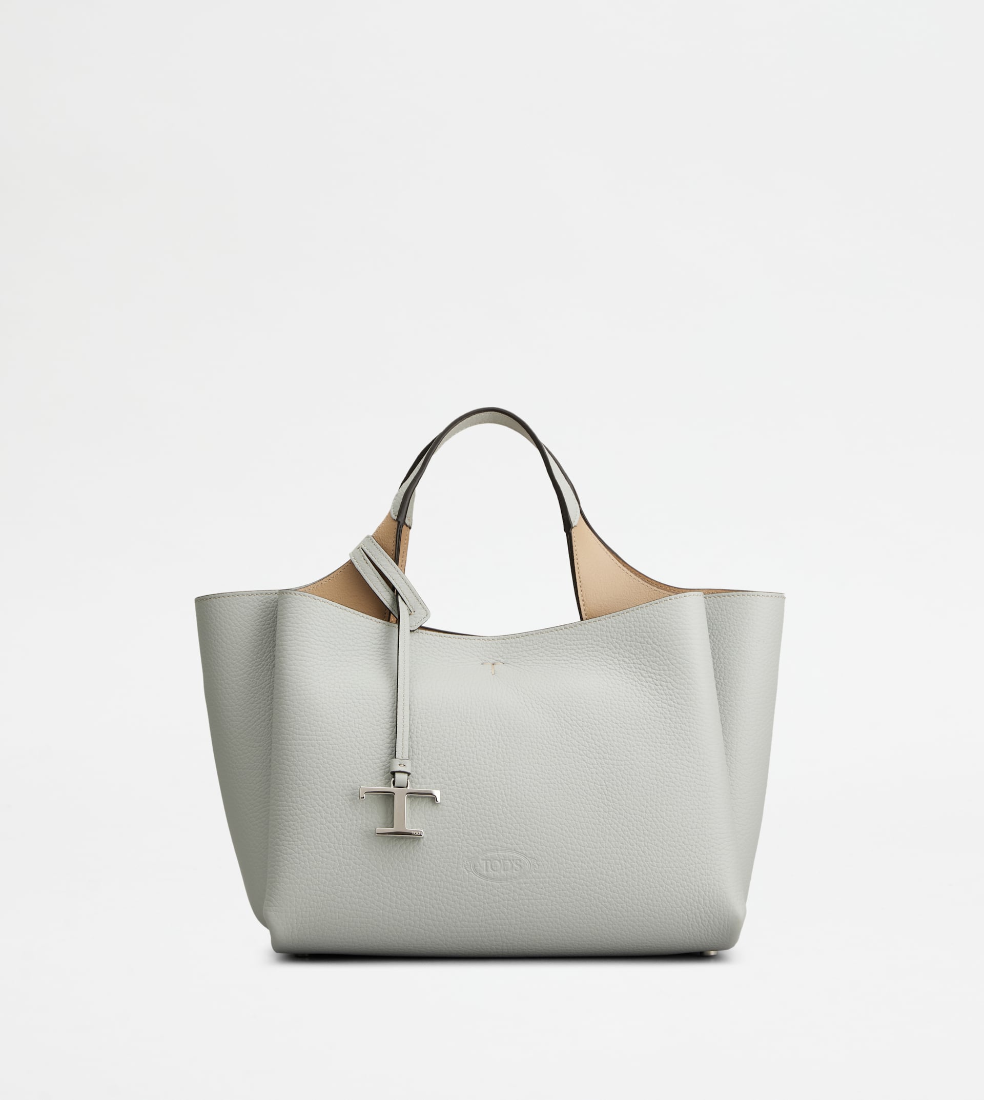 Tod’s Ledertasche Handtasche grau newest Neuwertig