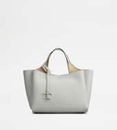 Bag in Leather Mini-GREY, NATURAL