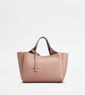 Bag in Leather Mini-BURGUNDY, PINK