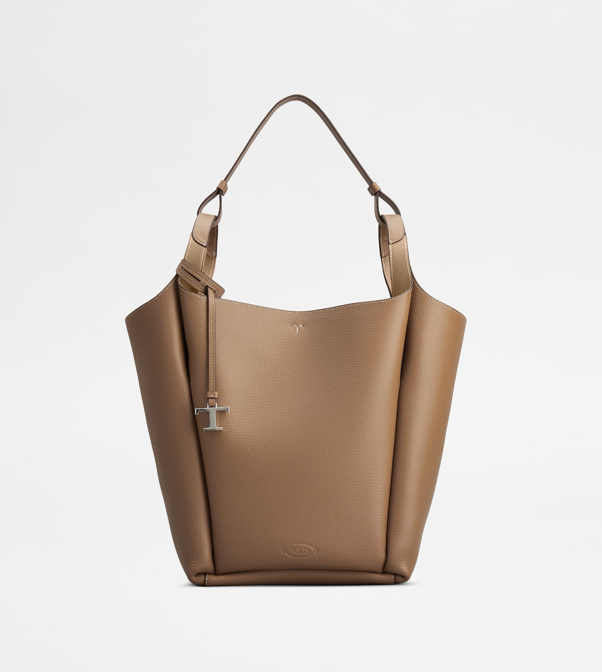 Calfskin leather good bucket handbag