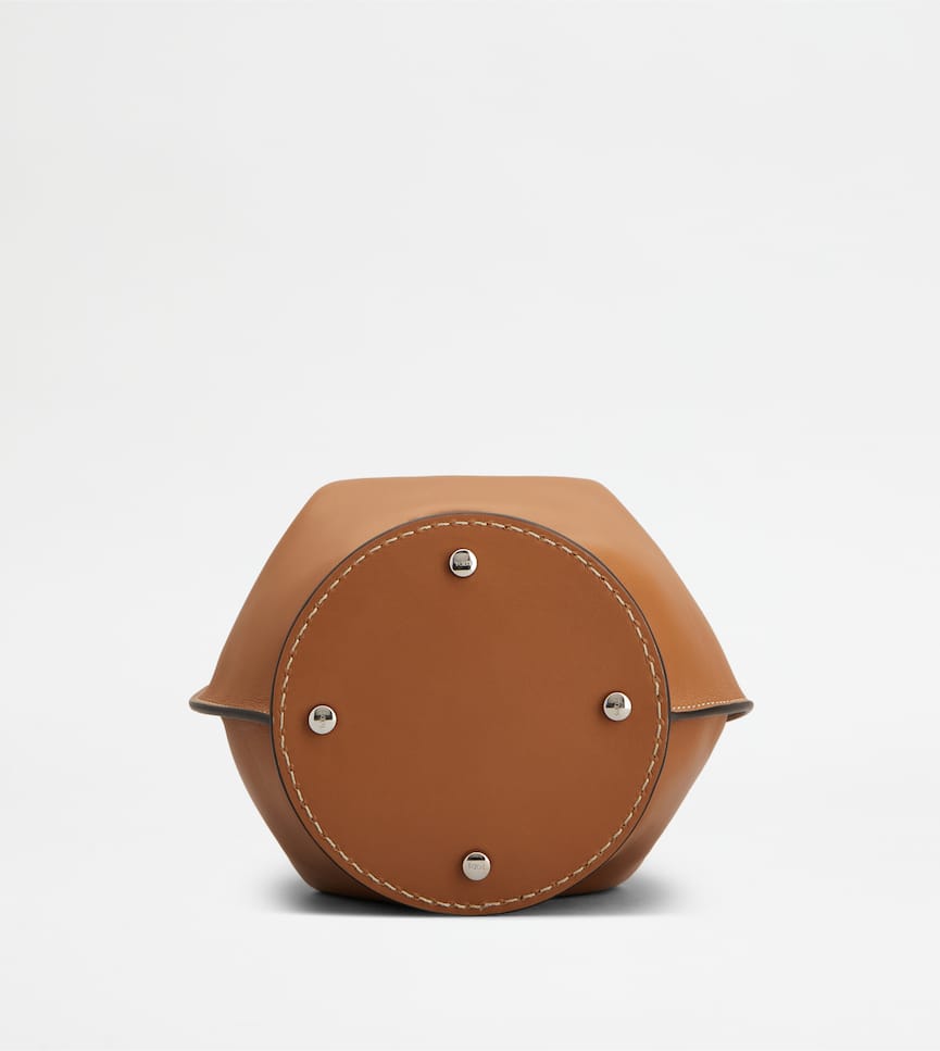 Bucket Bag in Leather Mini - Bottom view