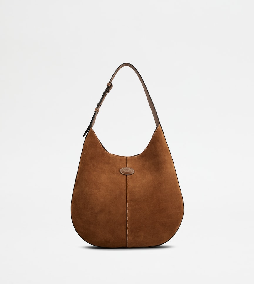 Tod's Di Bag Hobo in Suede Small - Front view