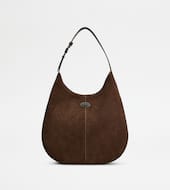 Tod's Di Bag Hobo en Piel Mediano-MARRÓN, NEGRO