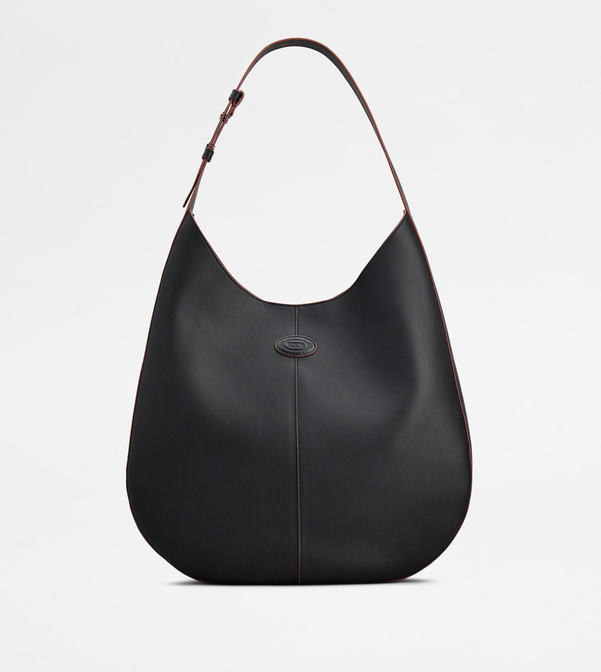 Tod's Di Bag Hobo In Leather Medium In Black