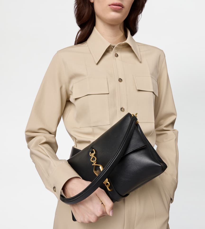 Flap Bag in Leather Mini - On body