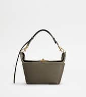 Tod's T-Box Bag in Leather Mini-GREY