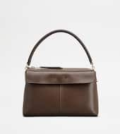 Tod's T Case Bauletto in Leather Small-BROWN