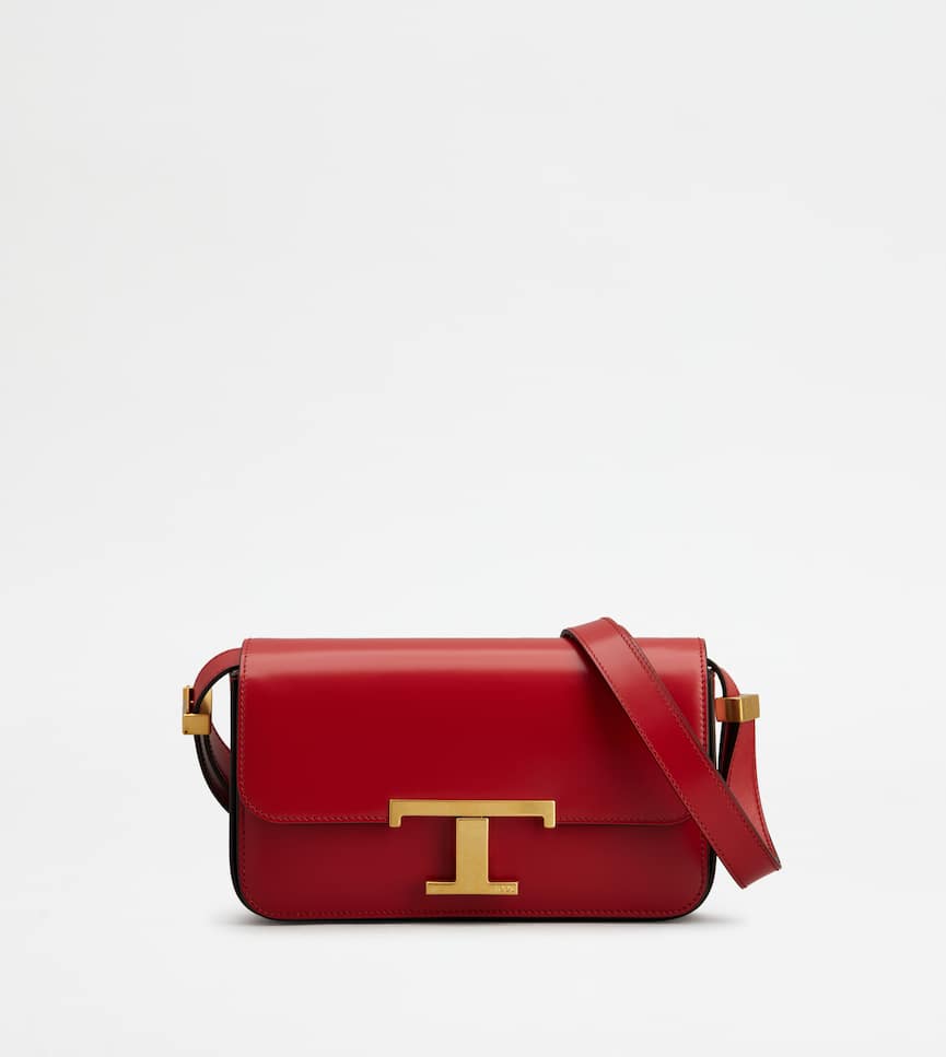 T Timeless Crossbody Bag in Leather CNY Micro - Front view