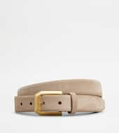 Belt in Leather-BEIGE