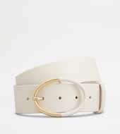 Belt in Leather-WHITE