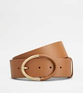 Belt in Leather-BROWN