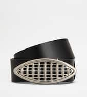 Belt in Leather-BLACK