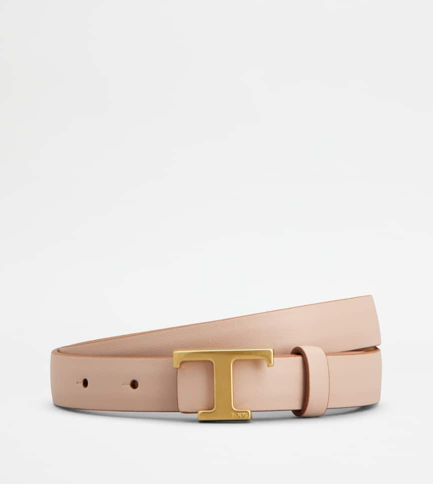 T Timeless Reversible Belt in Leather - Front view