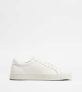 Sneakers in Leather-WHITE