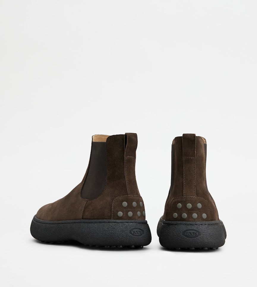 Tod's W. G. Chelsea Ankle Boots in Suede - Rear view