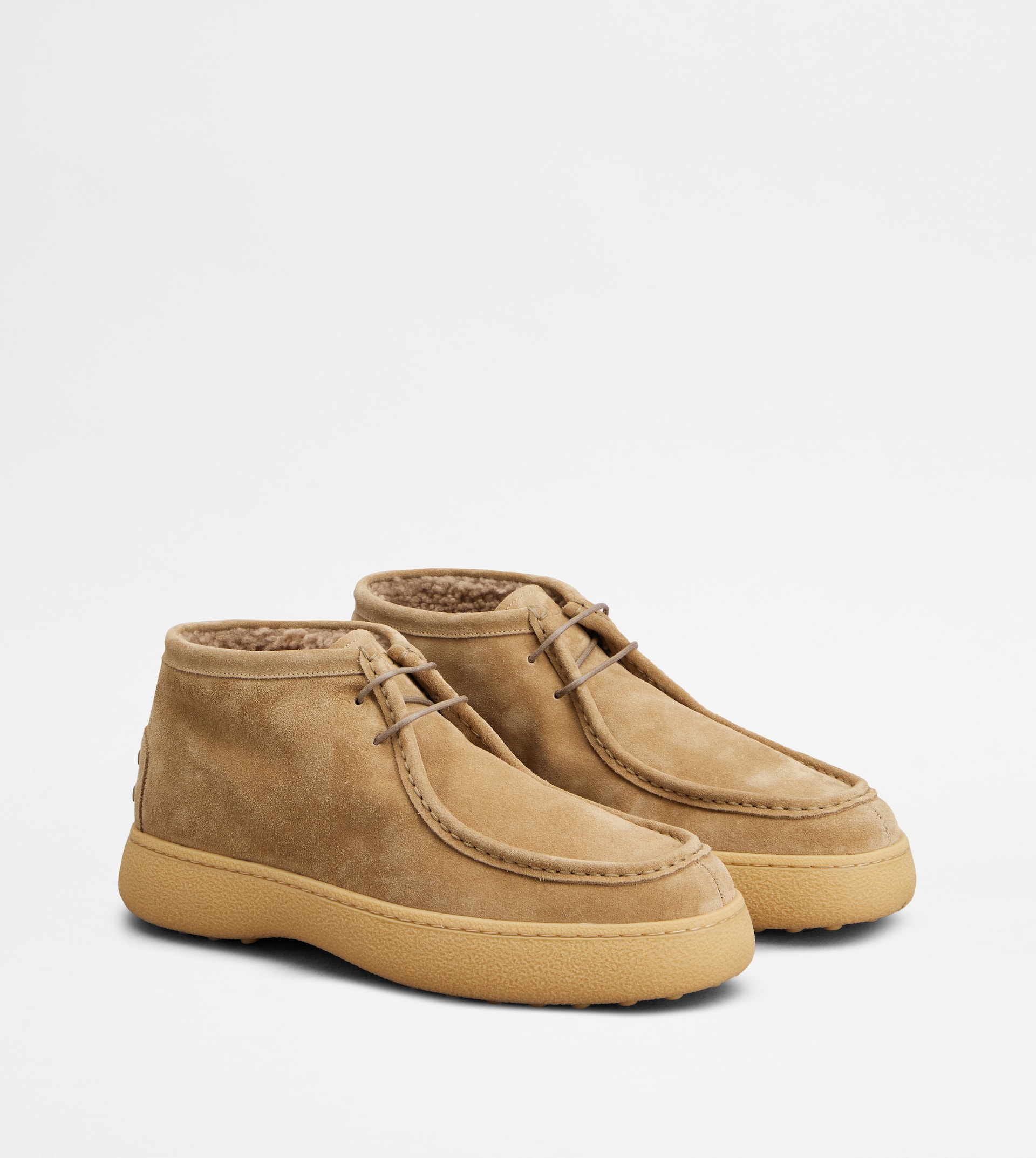 TOD’S cream color on sale suede leather boots