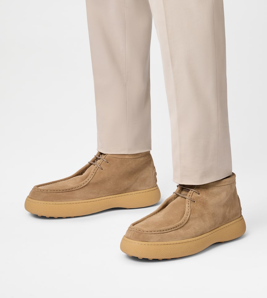 Tod's W. G. Desert Boots in Suede - On body