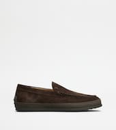 Slip-Ons in Suede-BROWN