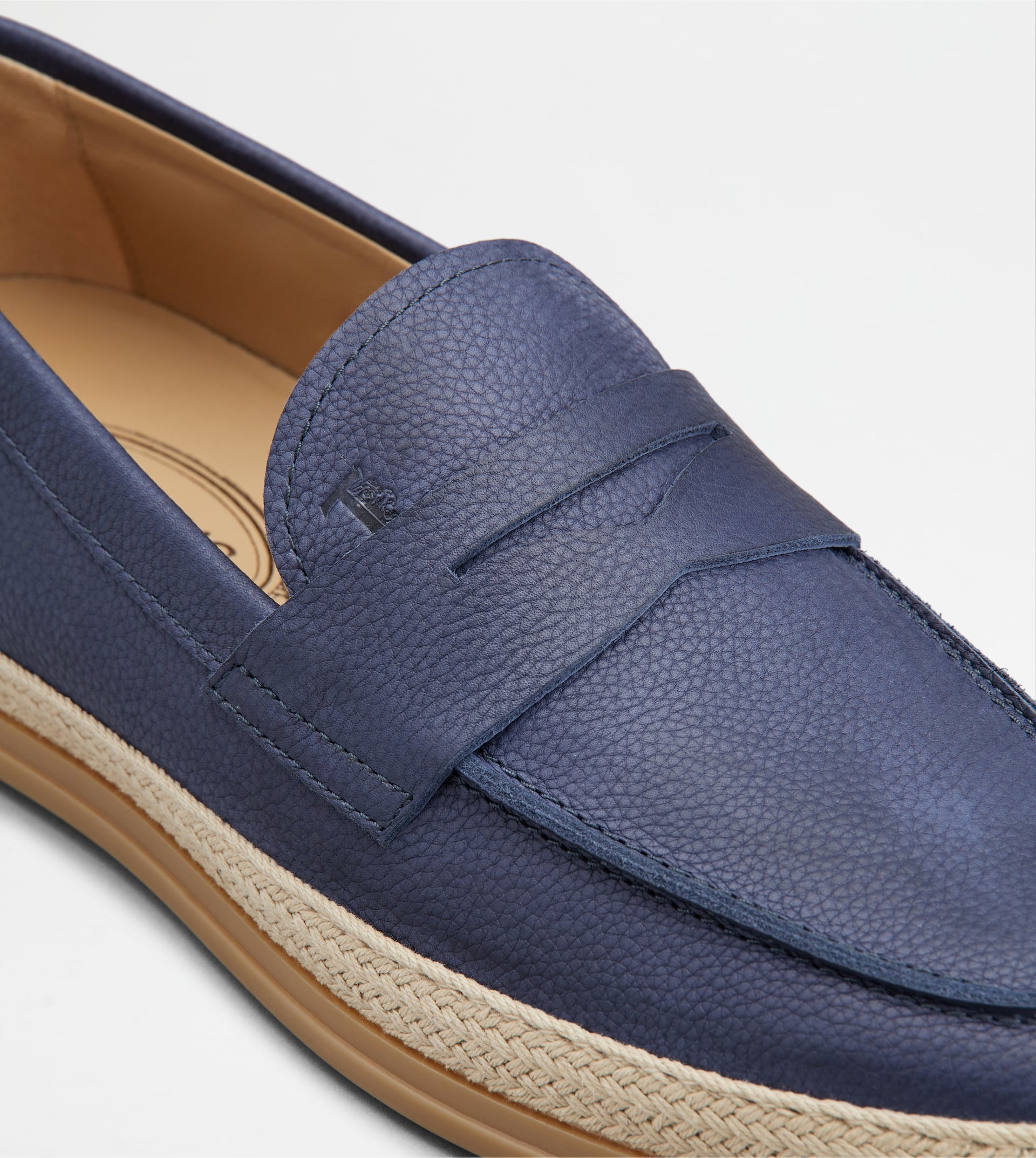 Tods blue loafers sale