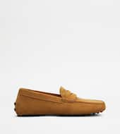 Gommino Driving Shoes in Suede-BROWN