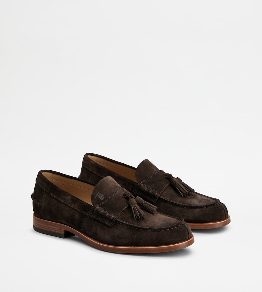 Man BROWN Loafers in Suede XXM26C0HG30RE07S800 | Tods