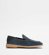 Loafers in Suede-BLUE