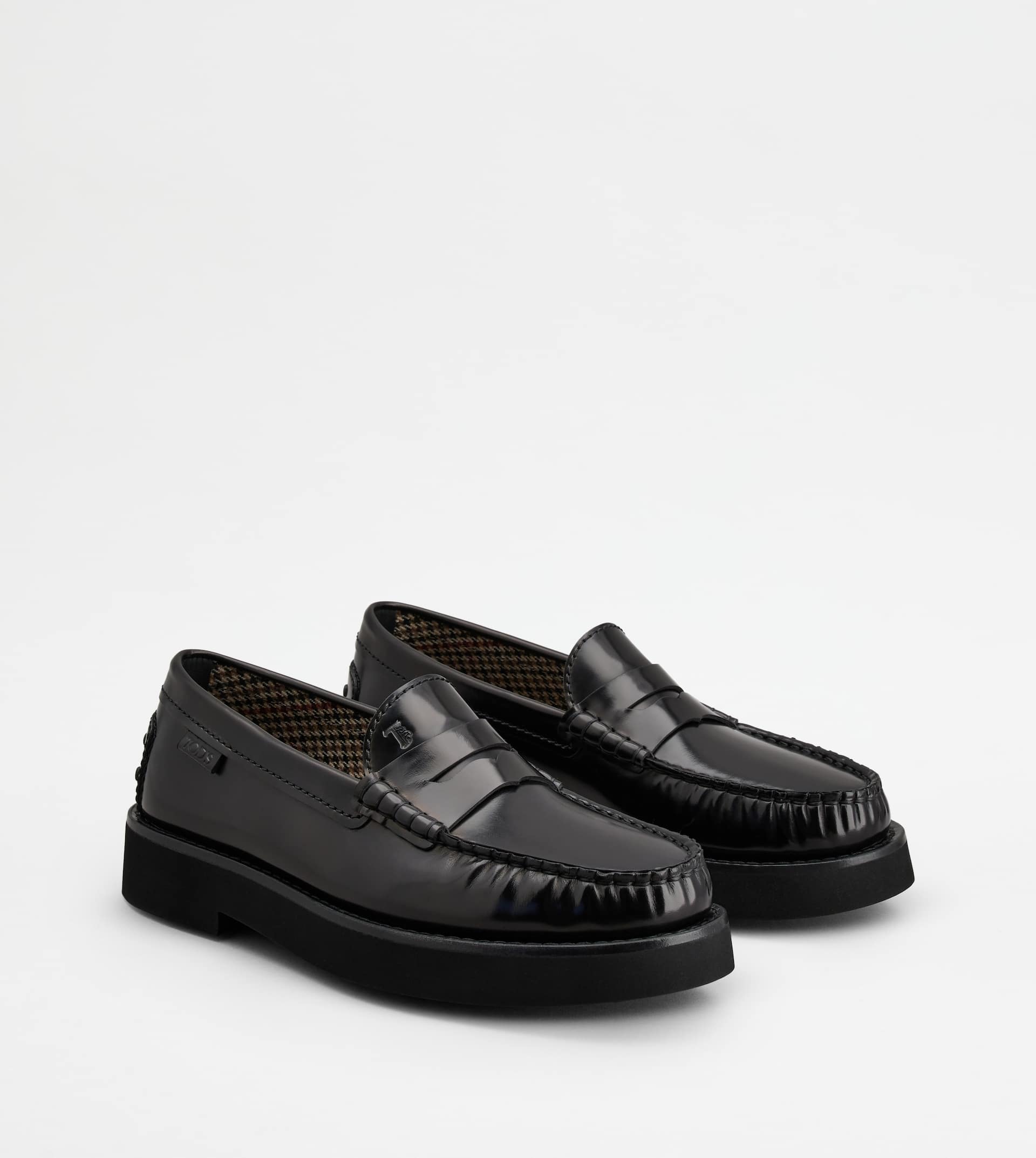 TODS Shoes Loafers fashion Mens Size 12 Leather Tassels Slip On Black Italy Made READ