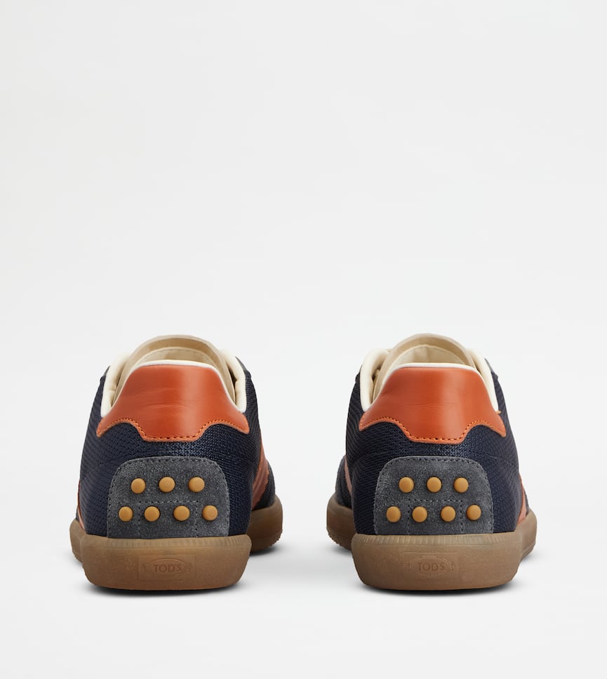 Tod's Tabs Sneakers in Suede and Technical Fabric - Rear view