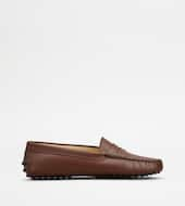 Gommino Driving Shoes in Leather-BROWN