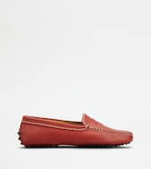 Gommino Mocassin en Cuir-ROUGE