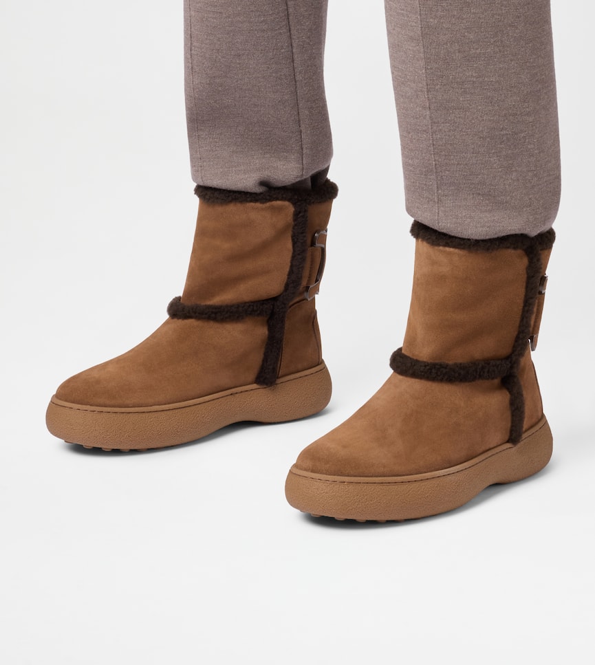 Tod's W. G. Ankle Boots in Suede - On body