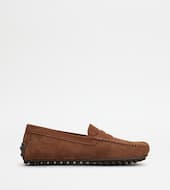 City Gommino Driving Shoes in Leather-BROWN