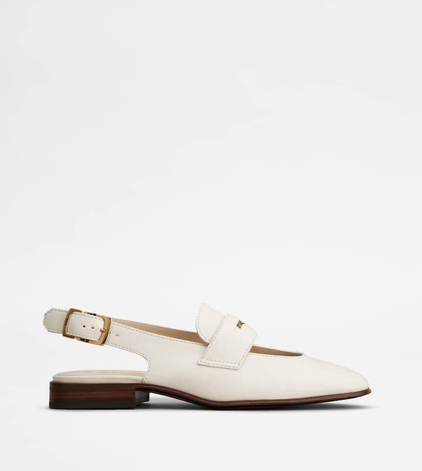 Mocassin Slingback en Cuir - Vue latérale