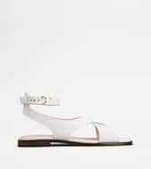 Sandale en Cuir-BLANC