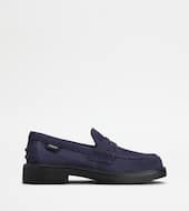 Loafers in Suede-BLUE