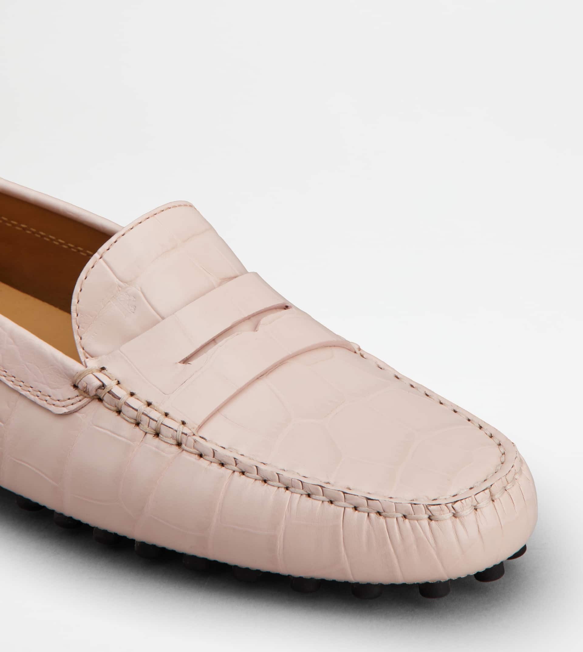 Tod’s Patten Leather Driving Loafer in offers Nude