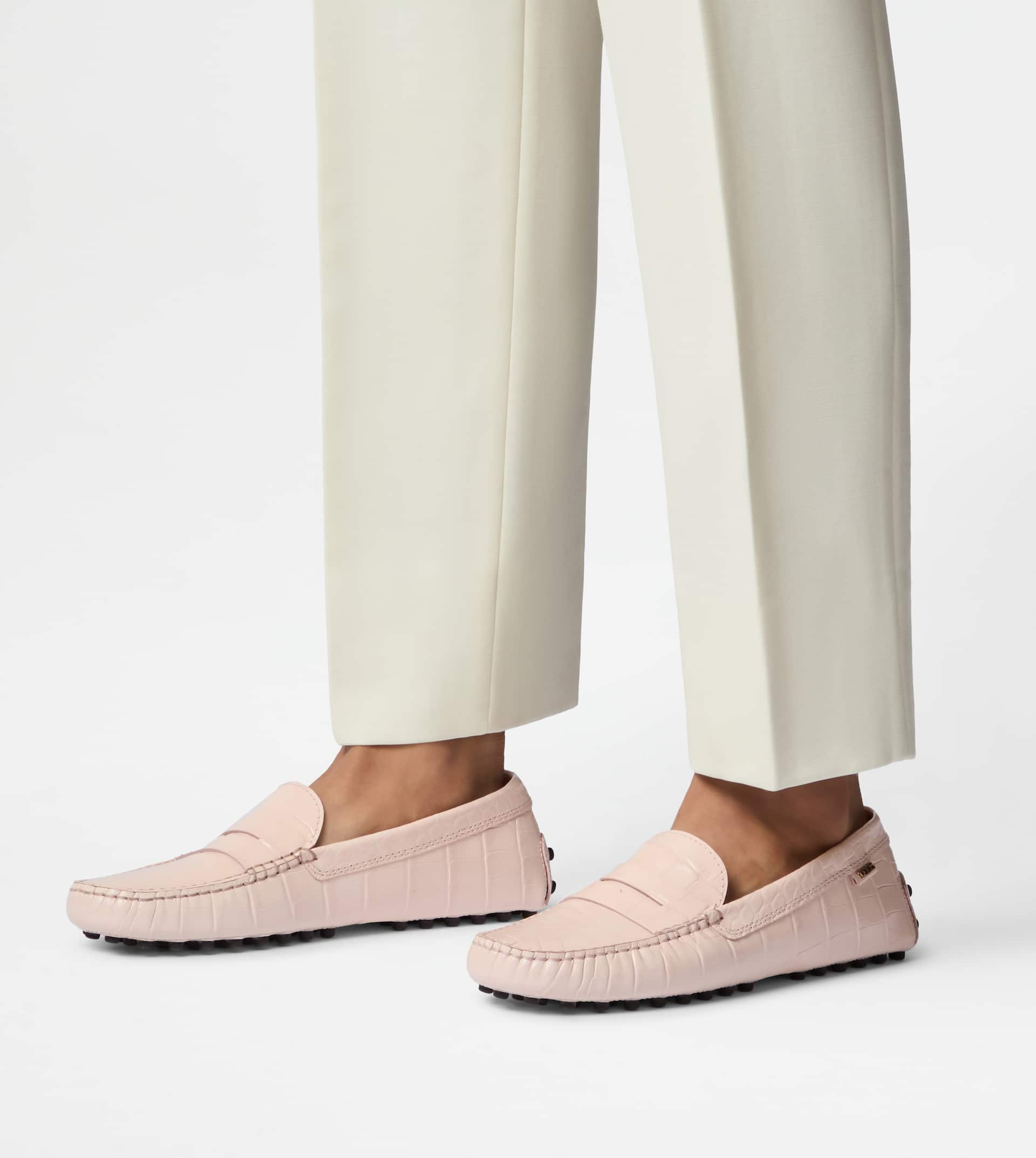 TODS pink driving loafers leather EU 39 (US popular 8.5)